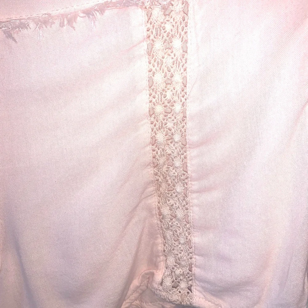 Vanilla Star Pale Pink stretchy frayed distressed double layered shorts XL